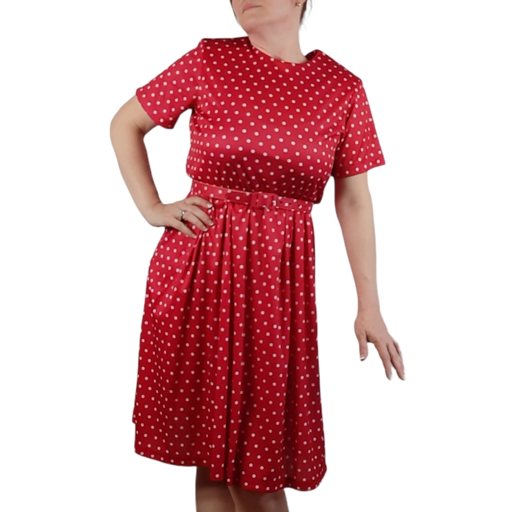 Vintage Anthony Richards 80s does 50s Dot Dress M